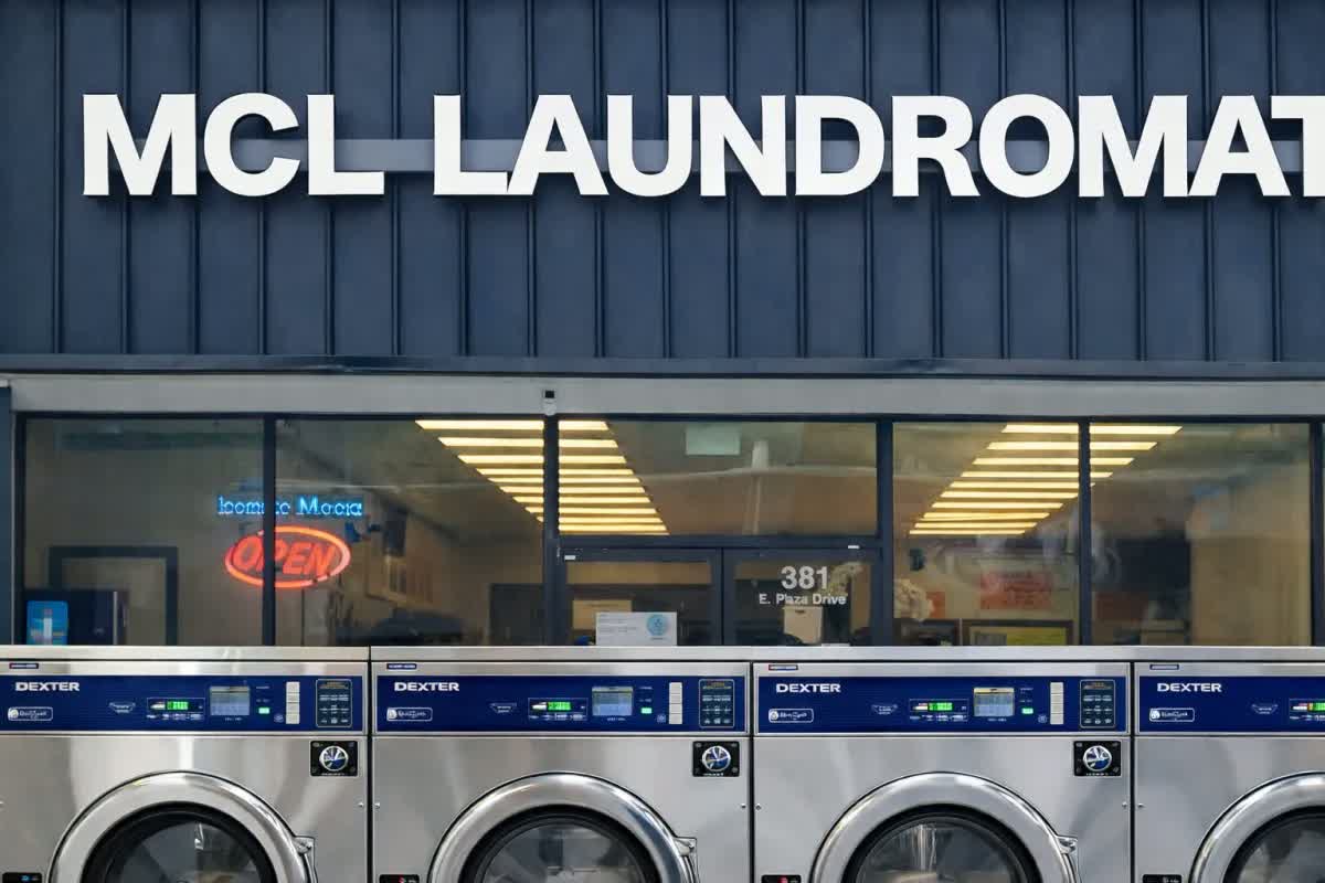 Mooresville Coin Laundry storefront on E Plaza Drive